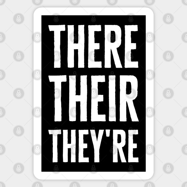 There Their They're Sticker by HobbyAndArt